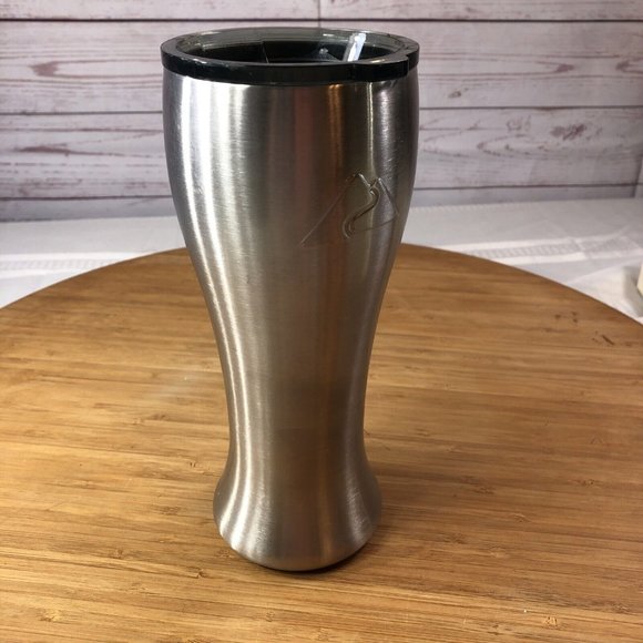 Ozark Trail Large Pilsner Silver Steel Tumbler w/ Lid Hot Cold 9" Tall - Picture 8 of 10